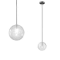 Miniatyrbild 1 av 7: HÄNGANDE GLASKULA TAKLAMPA TOOLIGHT SVART KROM 20CM APP1685-1CP