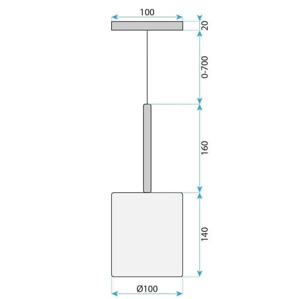 HÆNGENDE TOOLIGHT TOOLIGHT LOFTSLAMPE TOOLIGHT MED GLASSKÆRM APP1702-1CP GRÅ B