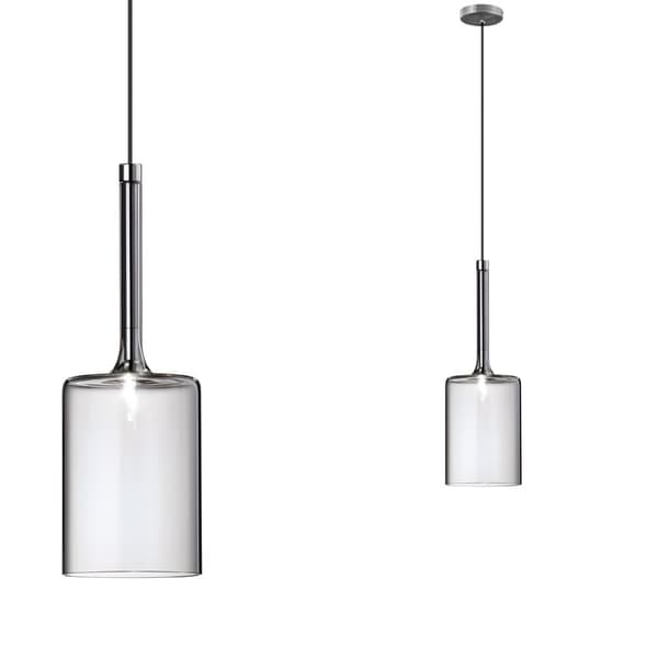 HÆNGENDE TOOLIGHT TOOLIGHT LOFTSLAMPE TOOLIGHT MED GLASSKÆRM APP1702-1CP GRÅ B