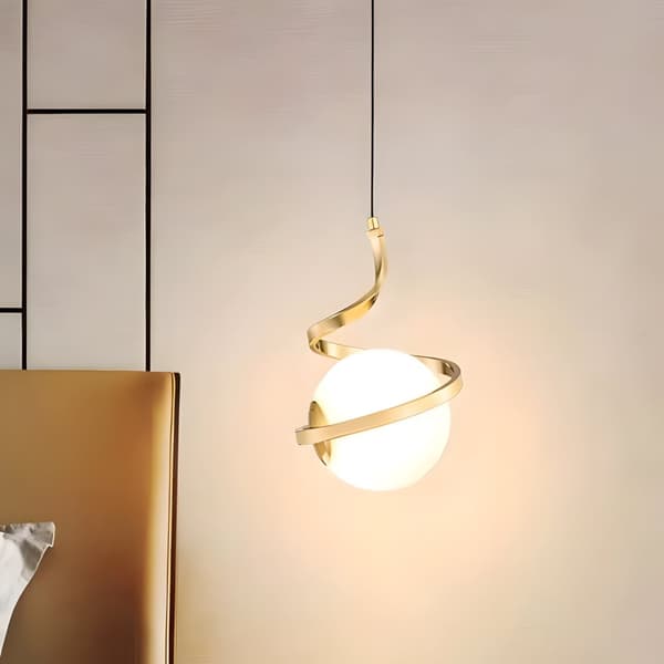 SPIRAL GLAS HÆNGELAMPE TOOLIGHT TOOLIGHT APP1733-1CP GULD