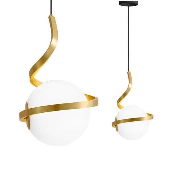 SPIRAL GLAS HÆNGELAMPE TOOLIGHT TOOLIGHT APP1733-1CP GULD