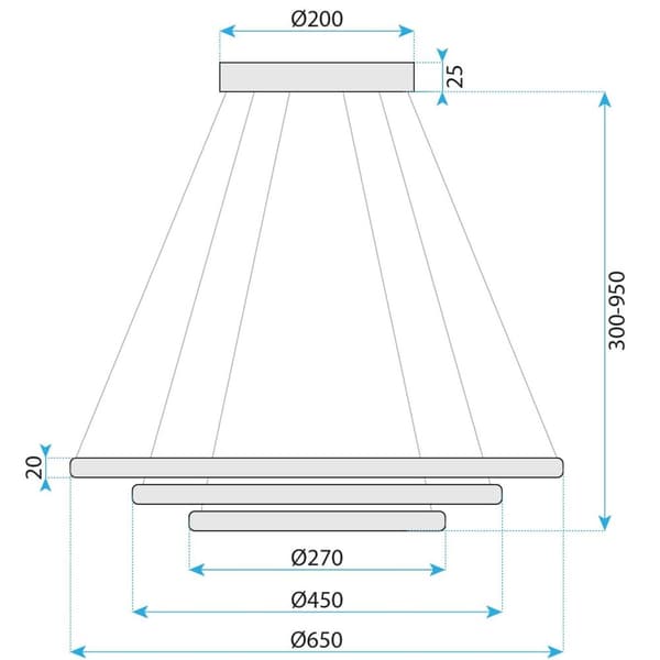 LED HÄNGLAMPA TOOLIGHT G036-CP GULD