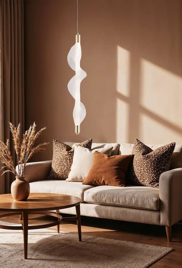 LED HÄNGLAMPA TOOLIGHT G008-1CP VIT/GULD