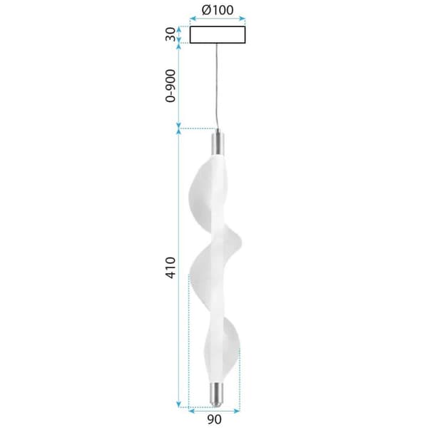 LED HÄNGLAMPA TOOLIGHT G008-1CP VIT/GULD