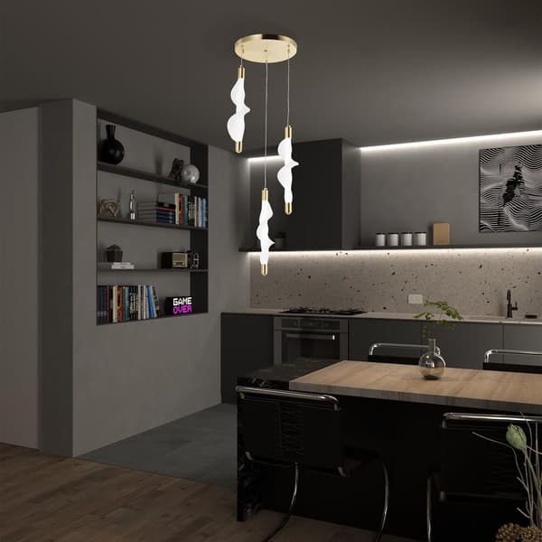 LED HÆNGELAMPE TOOLIGHT TOOLIGHT G009-3CPR HVID/GULD