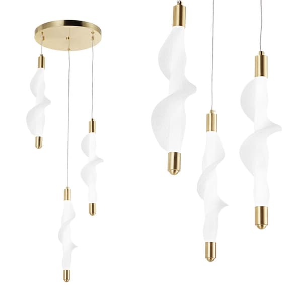 LED HÆNGELAMPE TOOLIGHT TOOLIGHT G009-3CPR HVID/GULD