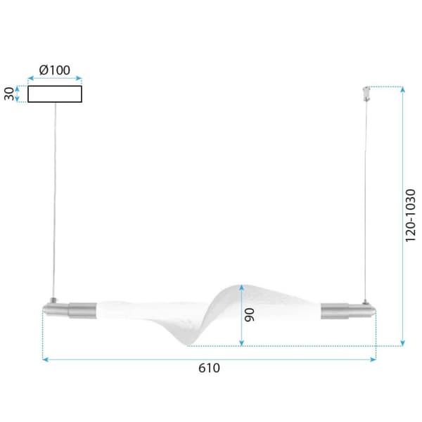 LED HÆNGELAMPE TOOLIGHT TOOLIGHT G011-CP HVID/GULD