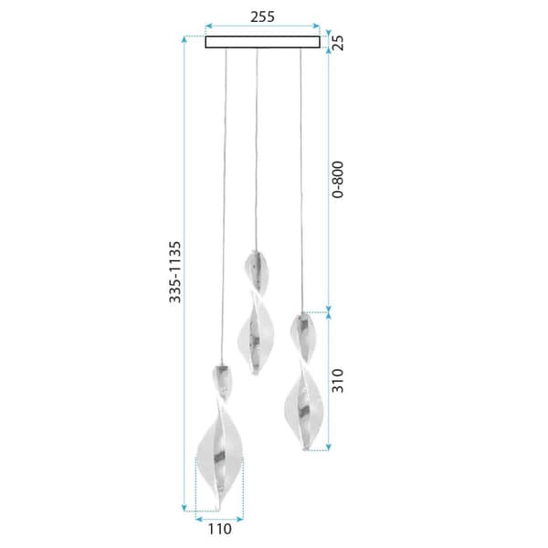 LED HÆNGELAMPE TOOLIGHT TOOLIGHT G028-3CP GULD