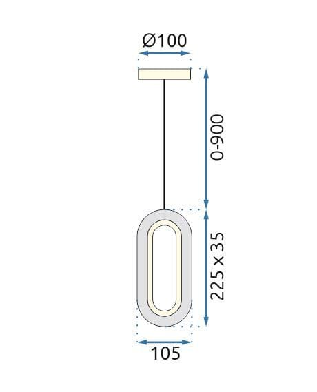HÆNGENDE LOFTSLAMPE TOOLIGHT G113-1CP GOLD