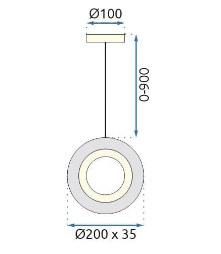 HÆNGENDE LOFTSLAMPE TOOLIGHT G119-1CP GOLD