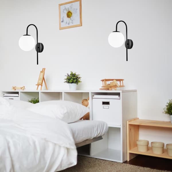 VÄGGLAMPA TOOLIGHT G090-1W BLACK WHITE