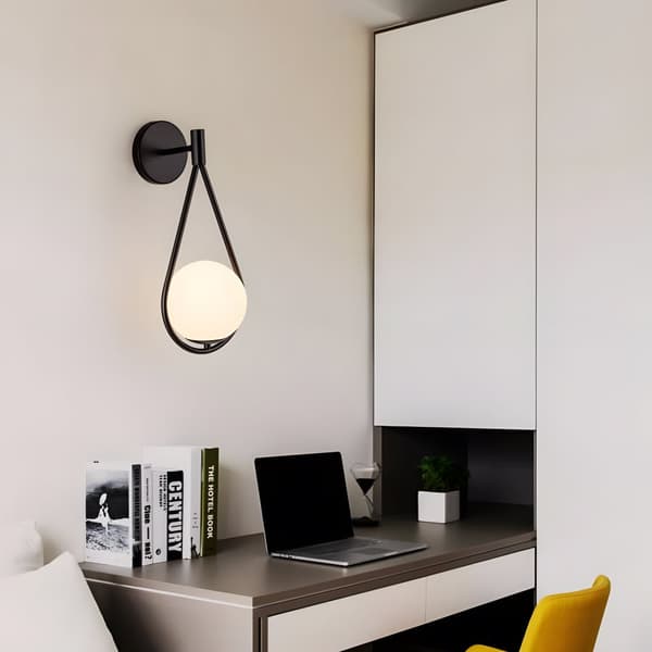 VÄGGLAMPA TOOLIGHT G093-1W BLACK WHITE