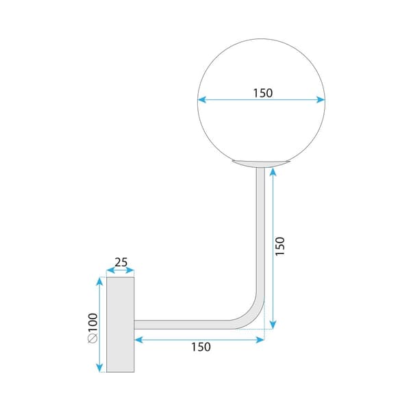 VÄGGLAMPA TOOLIGHT G096-1W GOLD WHITE