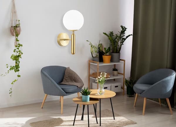 VÄGGLAMPA TOOLIGHT G098-1W GOLD WHITE
