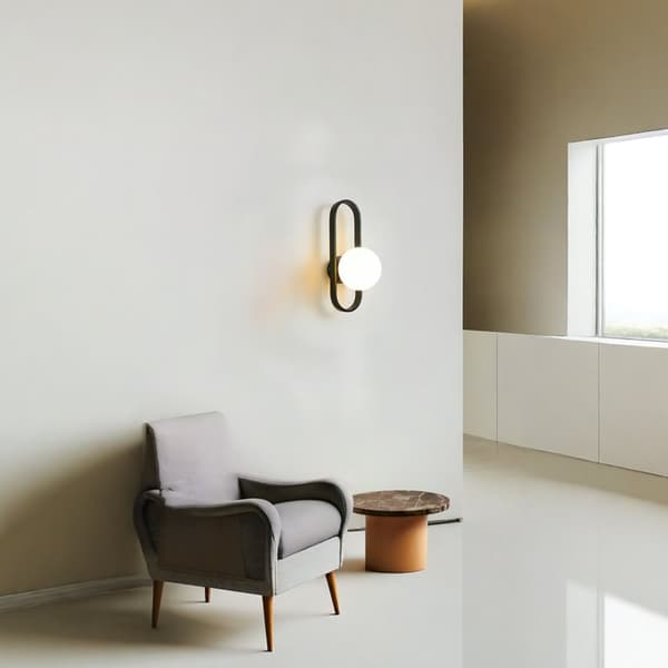 VÄGGLAMPA TOOLIGHT APP1755-1W BLACK WHITE