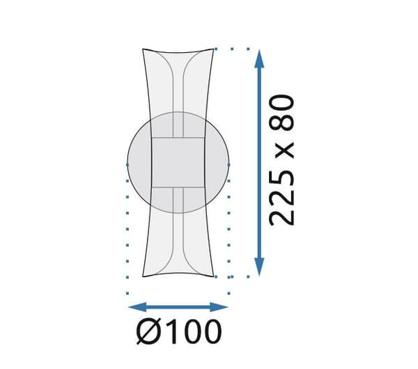 VÄGGLAMPA TOOLIGHT G029-W BLACK