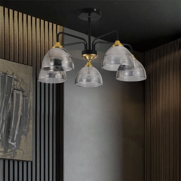 PLAFOND LAMPE TOOLIGHT G085-5C BLACK GREY