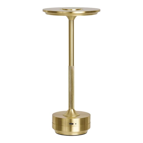 Lyneham bordlampe LED oppladbar messing dekor.
