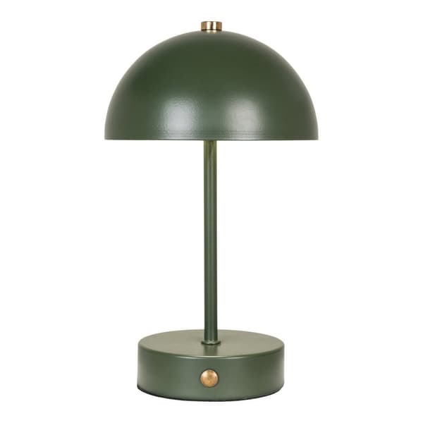 Rootz Holt LED -pöytävalaisin - ladattava pöytävalaisin - metalli vihreä lamppu - energiatehokas - 16,5 cm x 16,5 cm x 25 cm