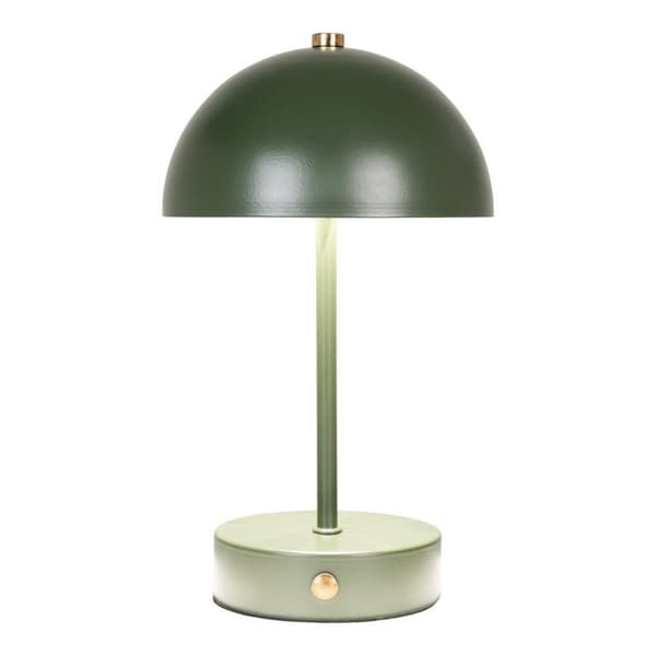 Rootz Holt LED -pöytävalaisin - ladattava pöytävalaisin - metalli vihreä lamppu - energiatehokas - 16,5 cm x 16,5 cm x 25 cm
