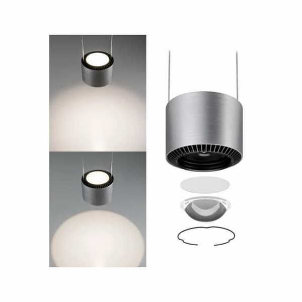Paulmann Aldan LED pendellampa - svart/borstad aluminium - 9W/230V