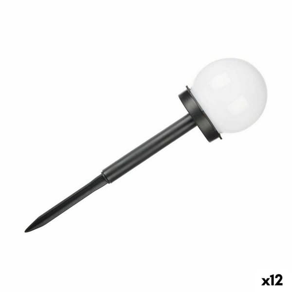 Markör Ibergarden 10 CM BALL Vit Svart Plast 10 x 34,5 x 10 cm Labda Solcellsladdning (12 antal)