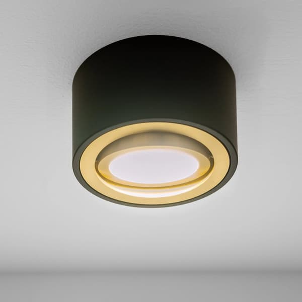 Flytbar HALOGEN Spotlampe AMAT-S INDSATS Rund SORT-GULD
