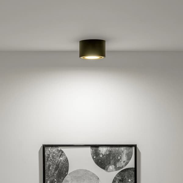 Flytbar HALOGEN Spotlampe AMAT-S INDSATS Rund SORT-GULD