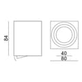 Miniatyrbillede 5 af 10: Flytbar HALOGEN Spot Tube Armatur AMAT-M GU10 Firkantet Hvid