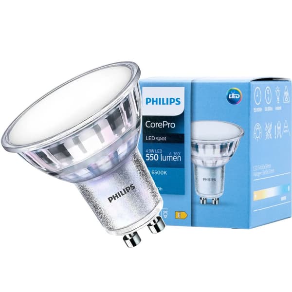 LED-lampa GU10 4,9W = 50W 550lm 6500K Kall 120° PHILIPS