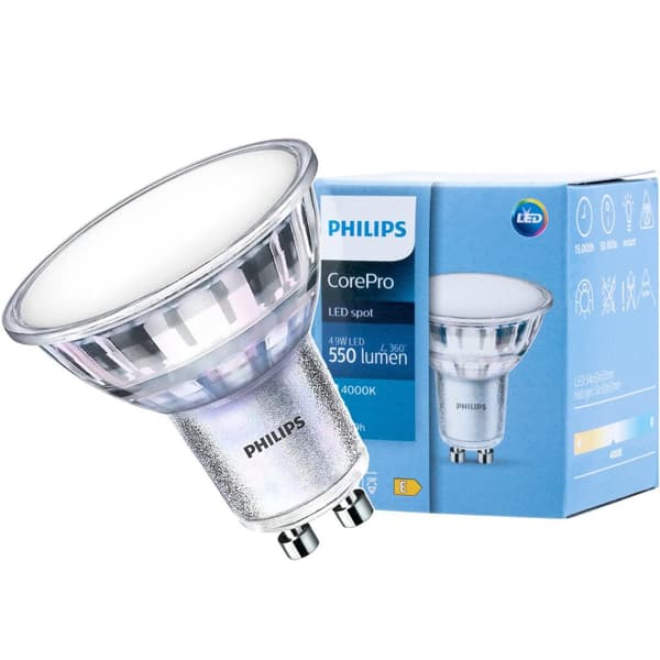 LED-lampa GU10 4,9W = 50W 550lm 4000K Neutralvit 120° PHILIPS