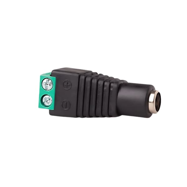 DC 5.5/2.1-fatning med hurtigstik til mono LED-strimler Hun