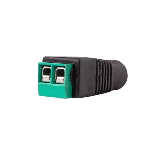 DC 5.5/2.1-fatning med hurtigstik til mono LED-strimler Hun