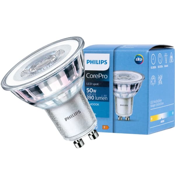 LED-lamppu GU10 4,6 W = 50 W 390 lm 4000 K Neutraali 36° PHILIPS