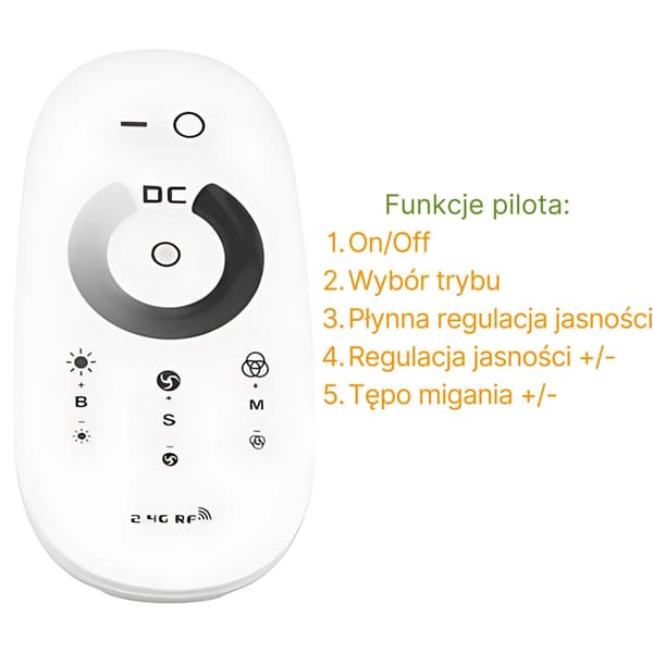 LED-stribecontroller med lysdæmper og touch-fjernbetjening RF 12V 24V 3x4A