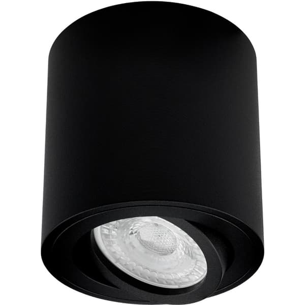 Påbygningsmonteret HALOGEN Spot Bevægeligt Rør AMAT-M GU10 Rund Sort 84mm