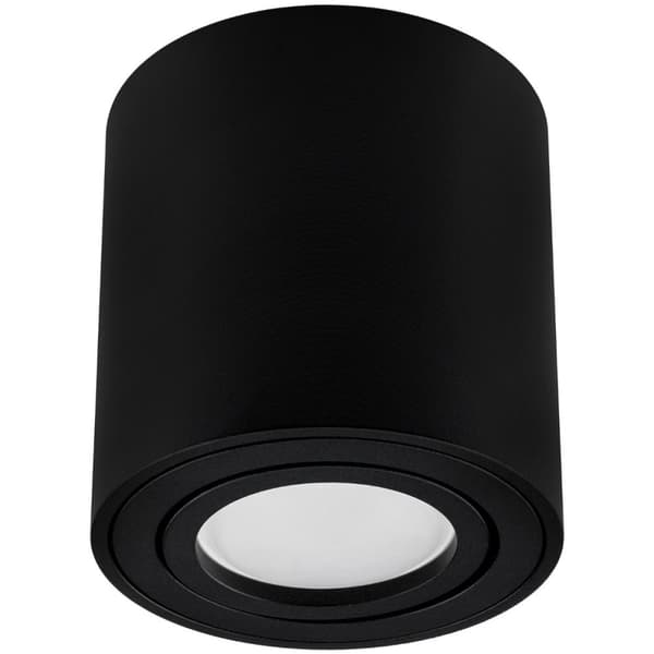 Påbygningsmonteret HALOGEN Spot Bevægeligt Rør AMAT-M GU10 Rund Sort 84mm
