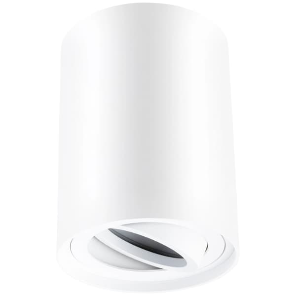 Utanpåliggande HALOGEN Spotlight Flyttbart Rör AMAT-M GU10 Rund Vit 84mm