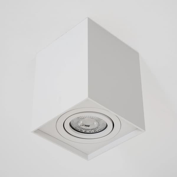 Flytbar HALOGEN Spot Tube Armatur AMAT-L GU10 Firkantet Hvid