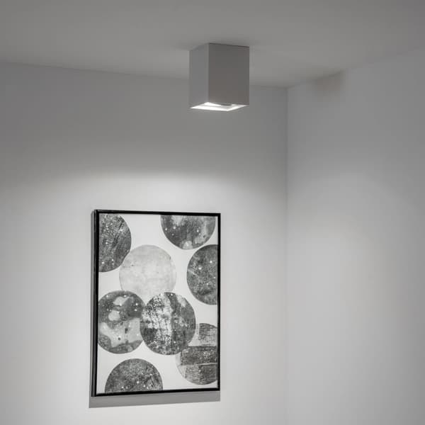 Flytbar HALOGEN Spot Tube Armatur AMAT-L GU10 Firkantet Hvid