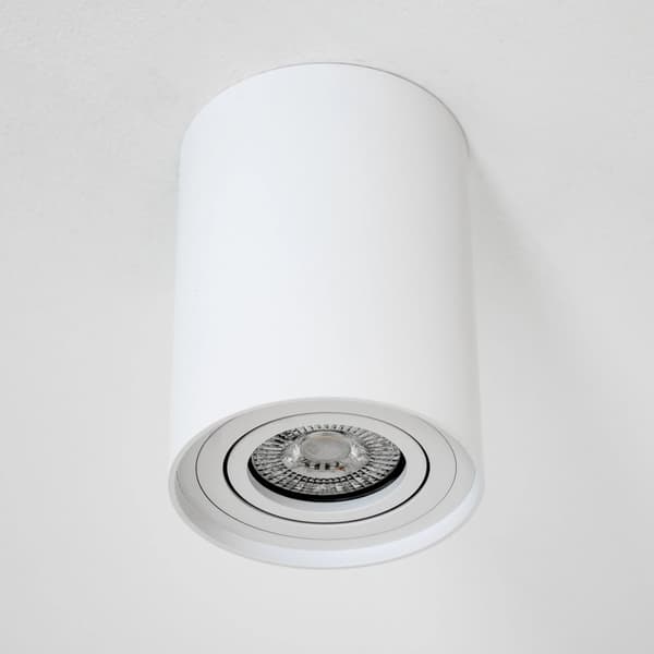 Utanpåliggande HALOGEN Spotlight Flyttbart Rör AMAT-L GU10 Rund Vit 115mm