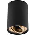 Miniatyrbild 3 av 10: Utanpåliggande HALOGEN Spot Flyttbart Rör GU10 Rund SVART-GULD 115mm