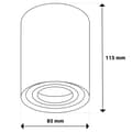 Miniatyrbild 5 av 10: Utanpåliggande HALOGEN Spot Flyttbart Rör GU10 Rund SVART-GULD 115mm