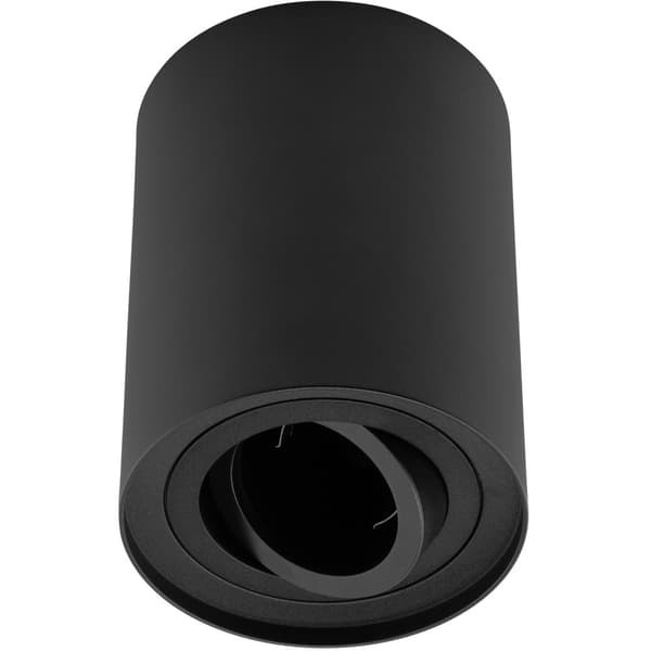 Flytbar HALOGEN Spot Tube Armatur AMAT-XL GU10 Rund Sort til påbygning