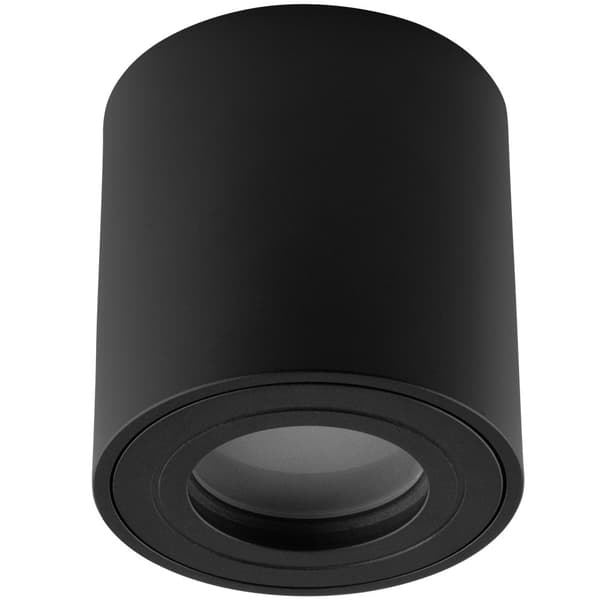 Pinta-asennettava halogeenivalaisin Hermetic IP44 EGIO GU10 Pyöreä musta 83mm