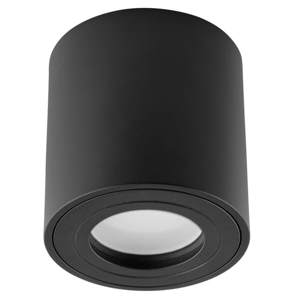 Pinta-asennettava halogeenivalaisin Hermetic IP44 EGIO GU10 Pyöreä musta 83mm