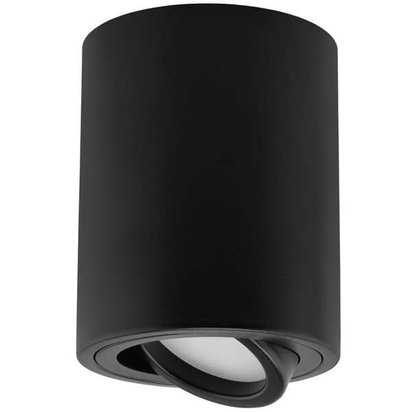 Påbygningsmonteret HALOGEN Spot Tube Flytbar Armatur LUNDO GU10 Rund Sort