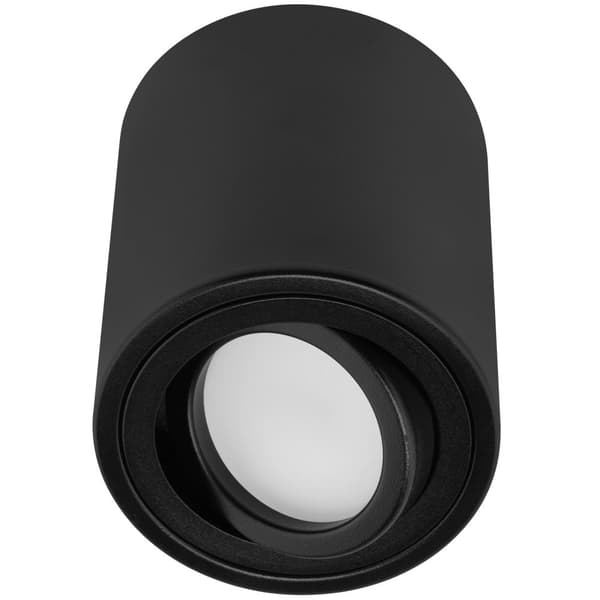 Påbygningsmonteret HALOGEN Spot Tube Flytbar Armatur LUNDO GU10 Rund Sort