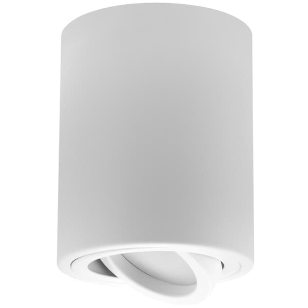 Påbygningsmonteret HALOGEN Spot Tube Flytbar Armatur LUNDO GU10 Rund Hvid 80mm