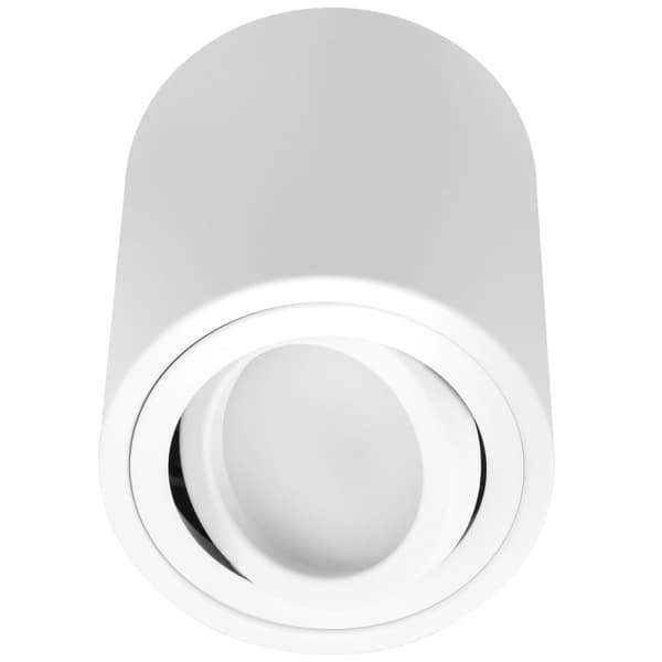Påbygningsmonteret HALOGEN Spot Tube Flytbar Armatur LUNDO GU10 Rund Hvid 80mm